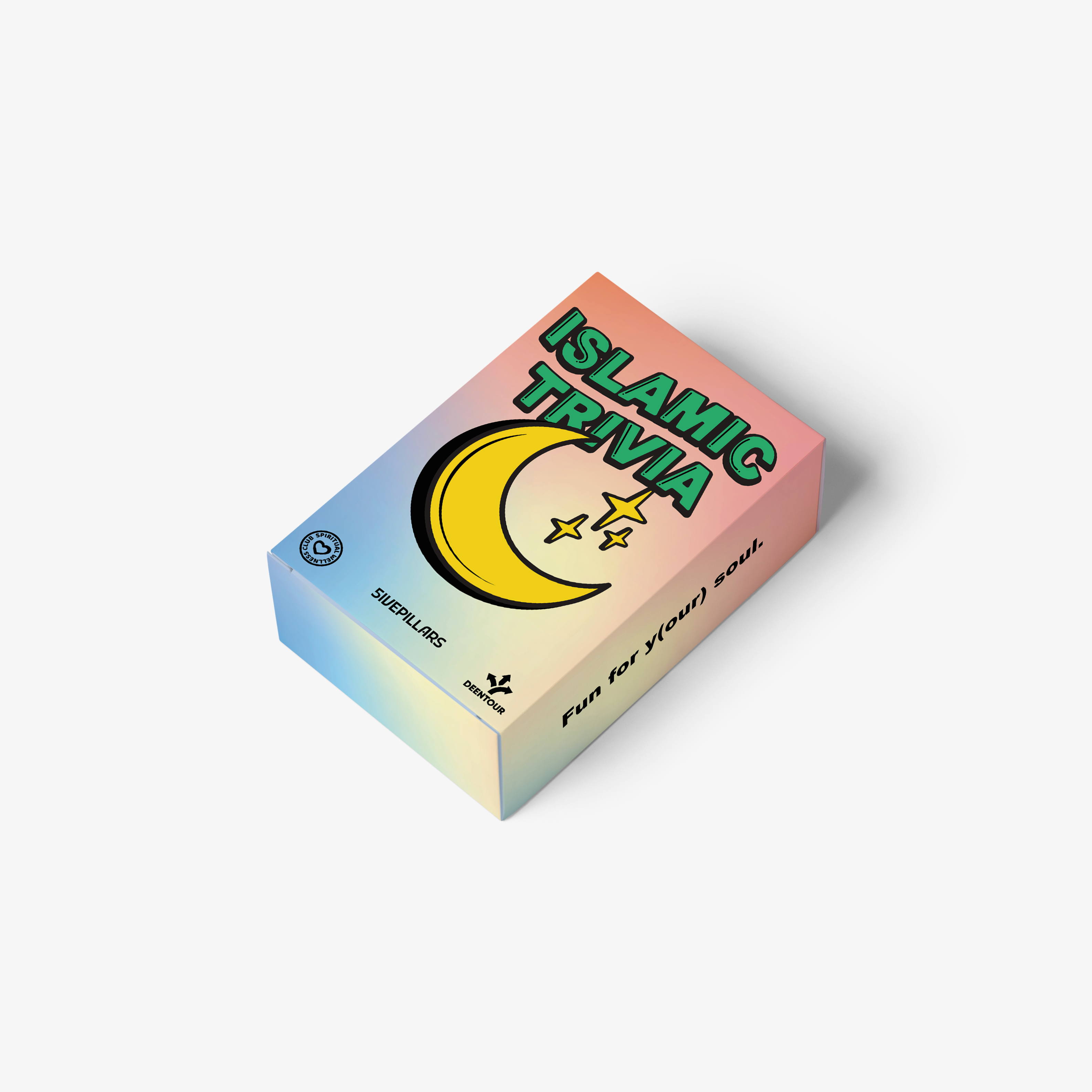 Islamic Trivia card game box with 100 question cards – Muslim family game