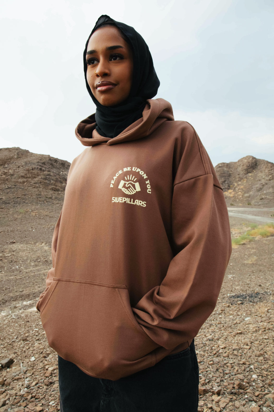 Peace Be Upon You Hoodie - Brown