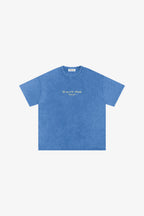 By Way Of Almighty washed heavyweight cotton tee by 5ivepillars in Dark Green, Sky Blue, and Grey