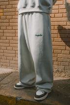 Script Relaxed Fit Sweatpants - Grey
