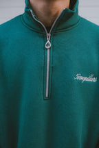 Script Quarter-Zip Fleece - Green (Cropped)