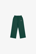 Deep green Script relaxed fit sweatpants with embroidered script logo – Muslim streetwear