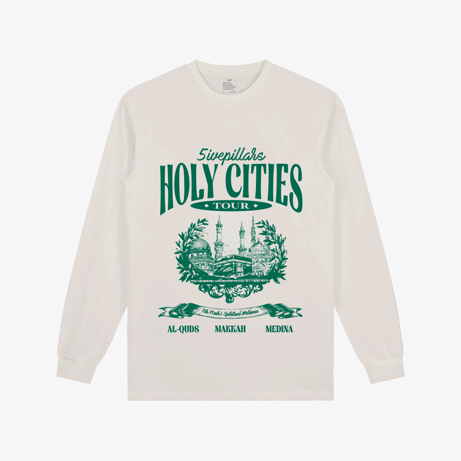 Holy Cities Tour LS Tee - Bone