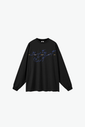 YM3X Script LS Tee - Black