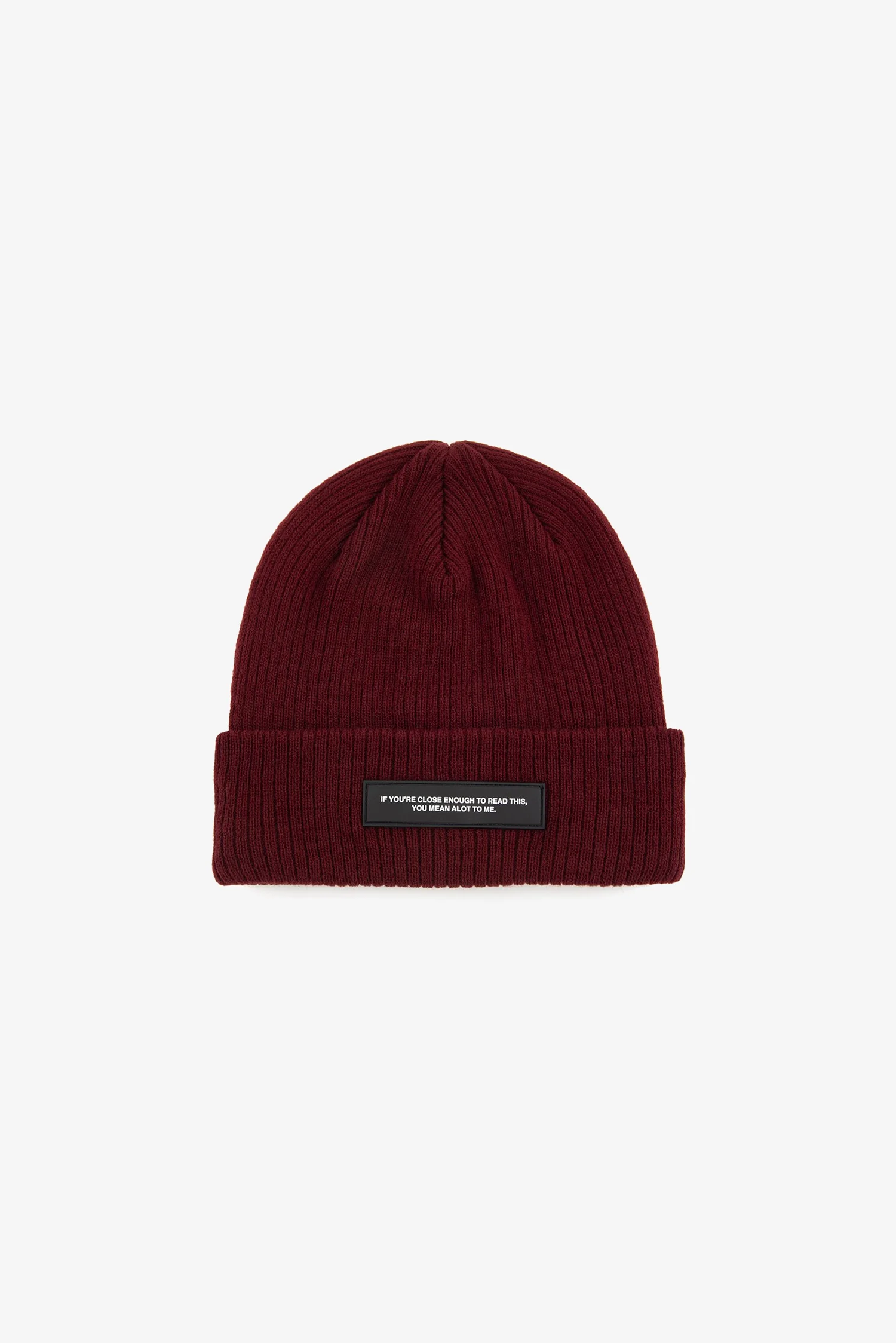Close Enough Beanie - Maroon - front