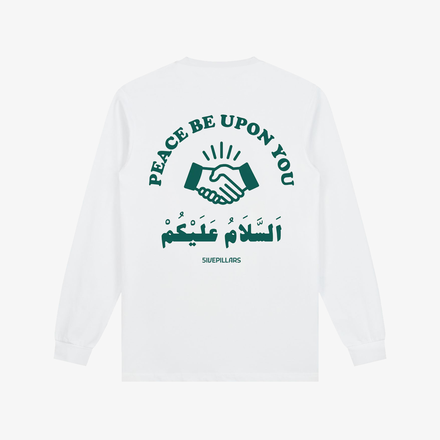 Peace Be Upon You Long Sleeve Tee - White