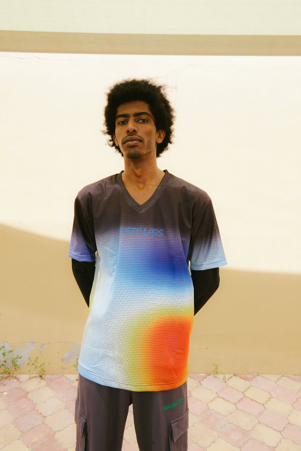 5ivepillars Mesh Long Sleeve Tee - Multicolor