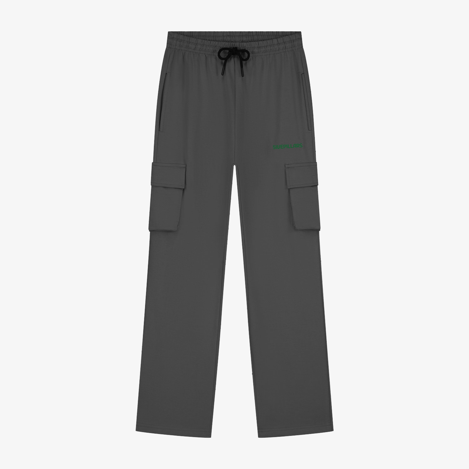 5ivepillars Relaxed Fit Cargo Sweatpants - Charcoal Grey