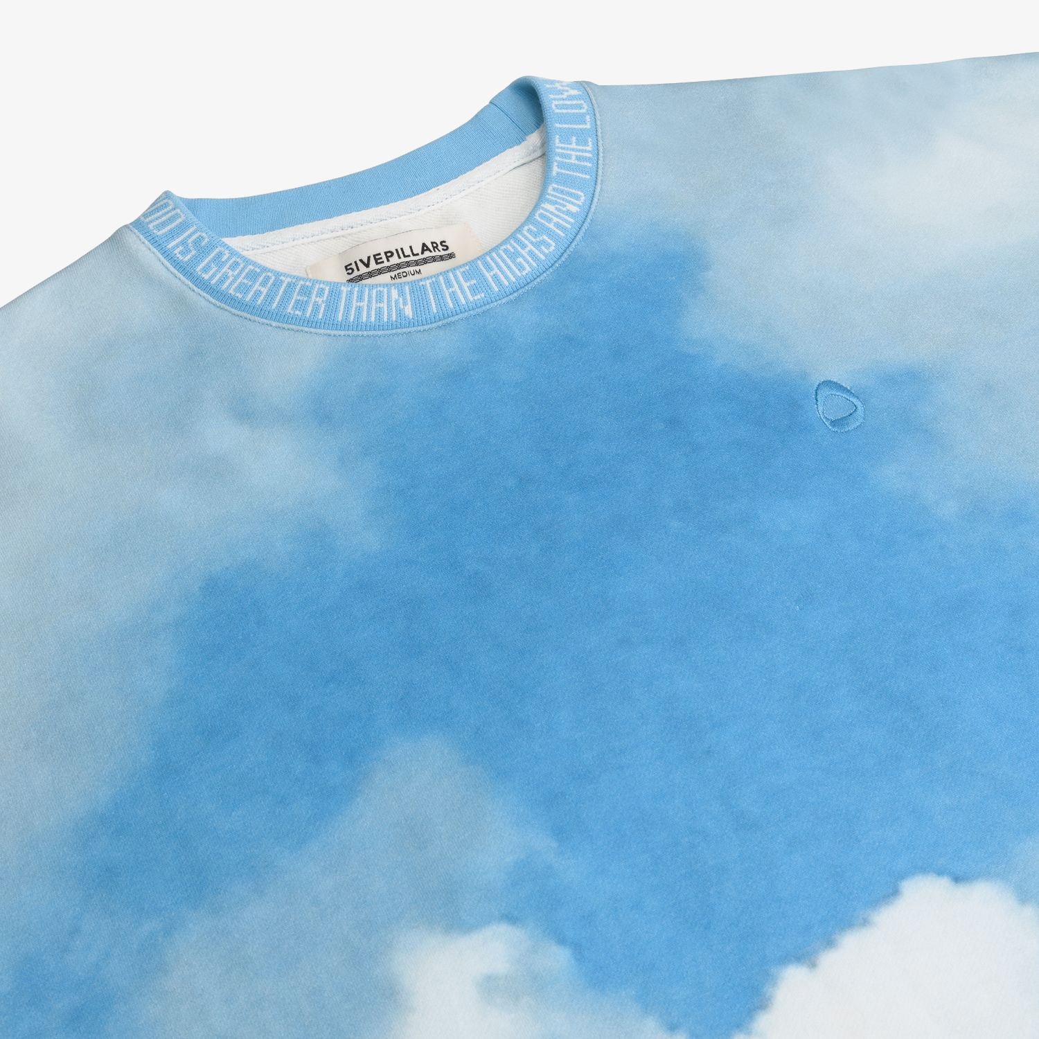 God is Greater Cloud Crewneck - Sky Blue