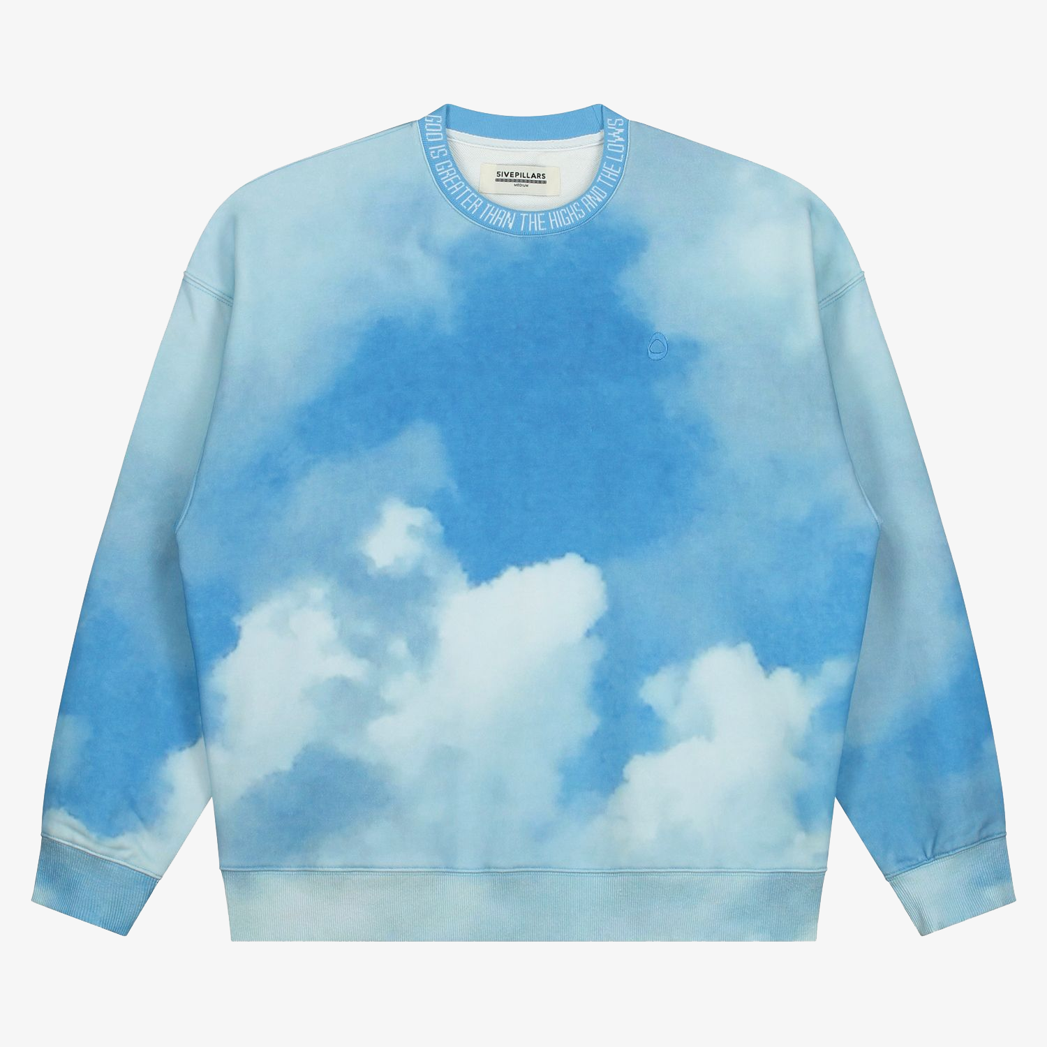 God is Greater Cloud Crewneck - Sky Blue