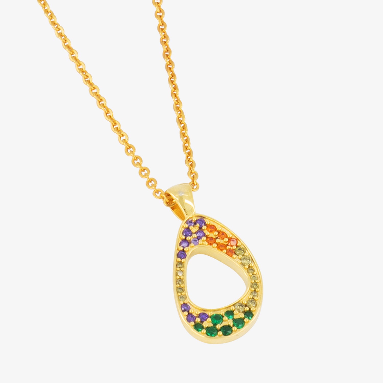 5ivepillars Multicolor Logo Necklace - Gold