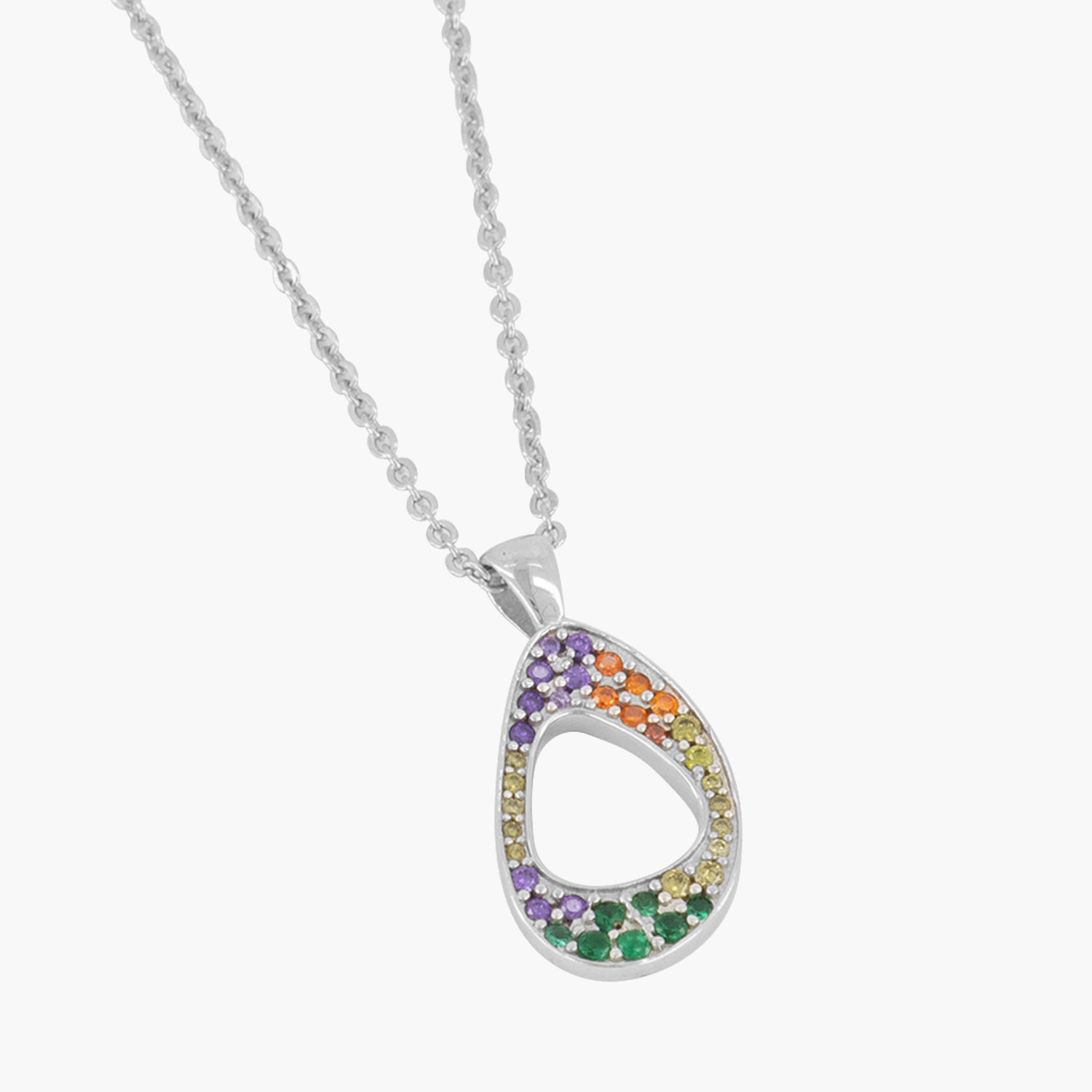 5ivepillars Multicolor Logo Necklace - Silver