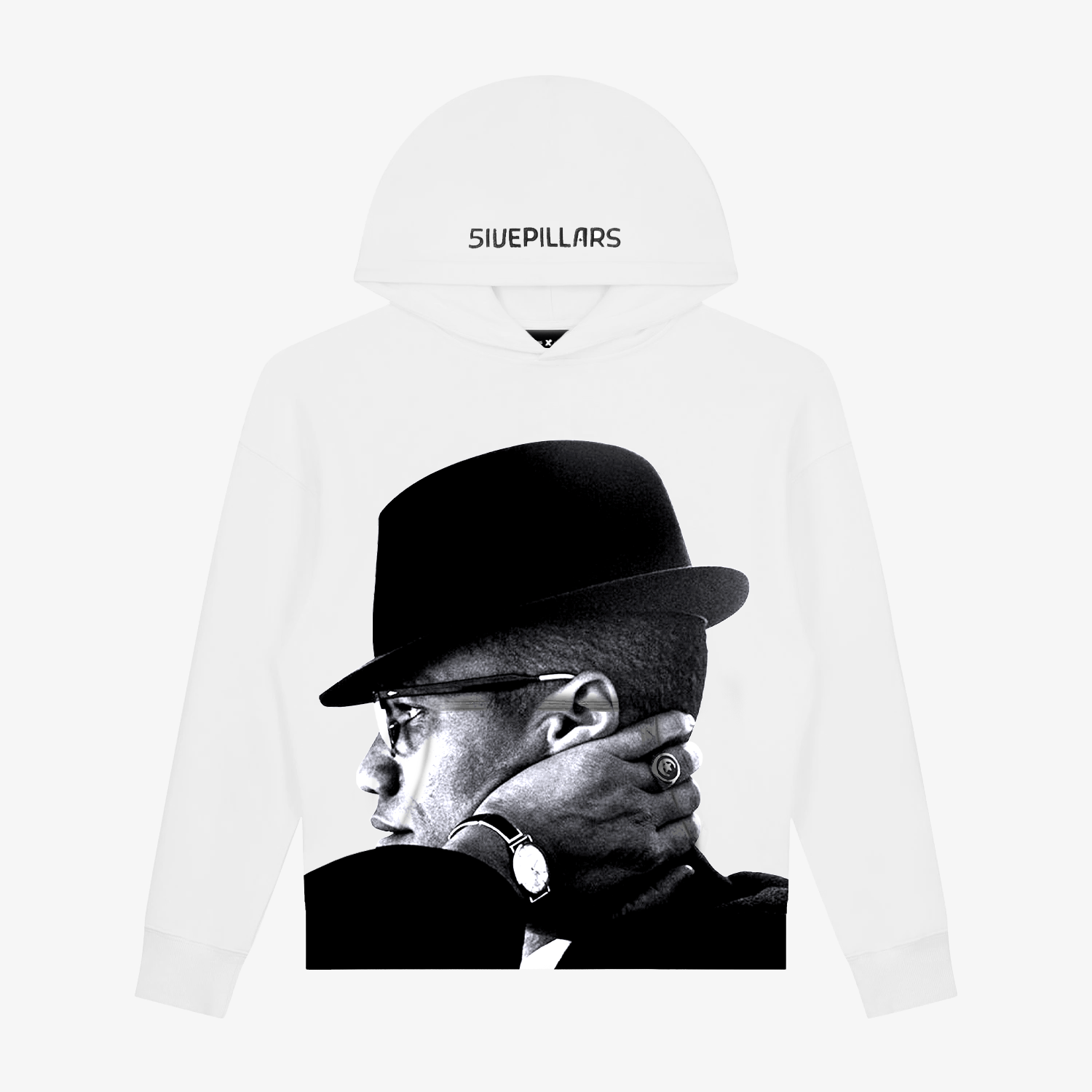 Malcolm X Hoodie - White