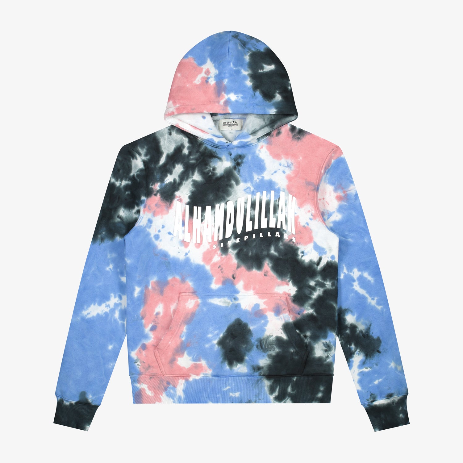 Alhamdulillah Tie Dye Hoodie - Magenta